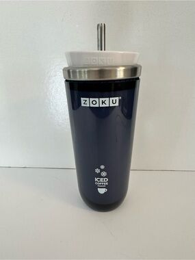 Zoku Navy Iced Coffee Maker - Travel Tumbler